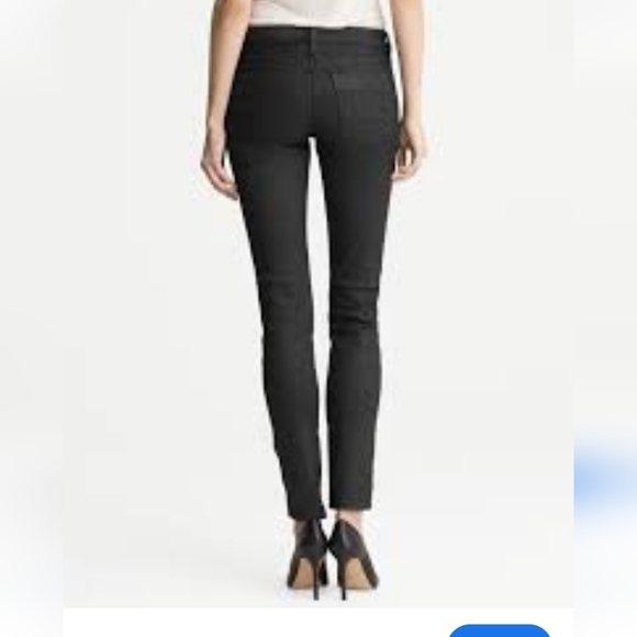Banana Republic Factory Black Coated Skinny ankle fit jean Size 28/6R $89 NWT - Picture 2 of 16